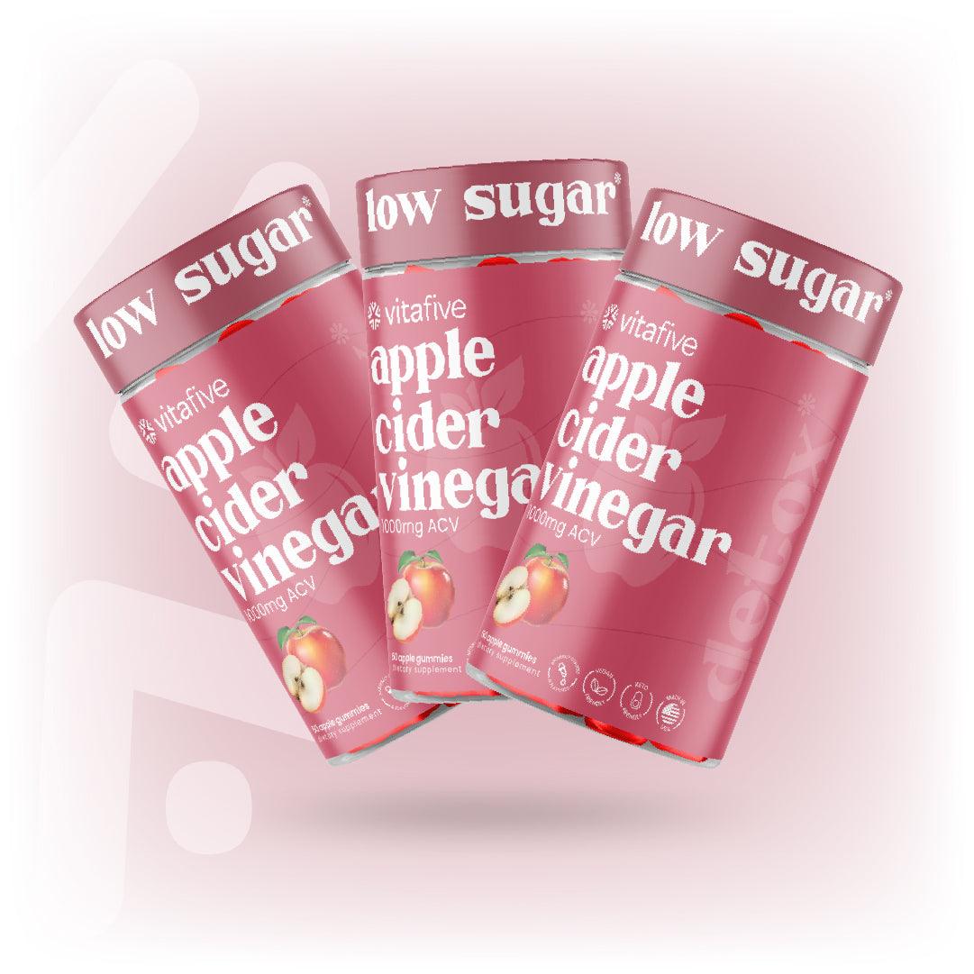 Apple Cider Vinegar Gummies Low Sugar Vegan Kosher Gluten Free
