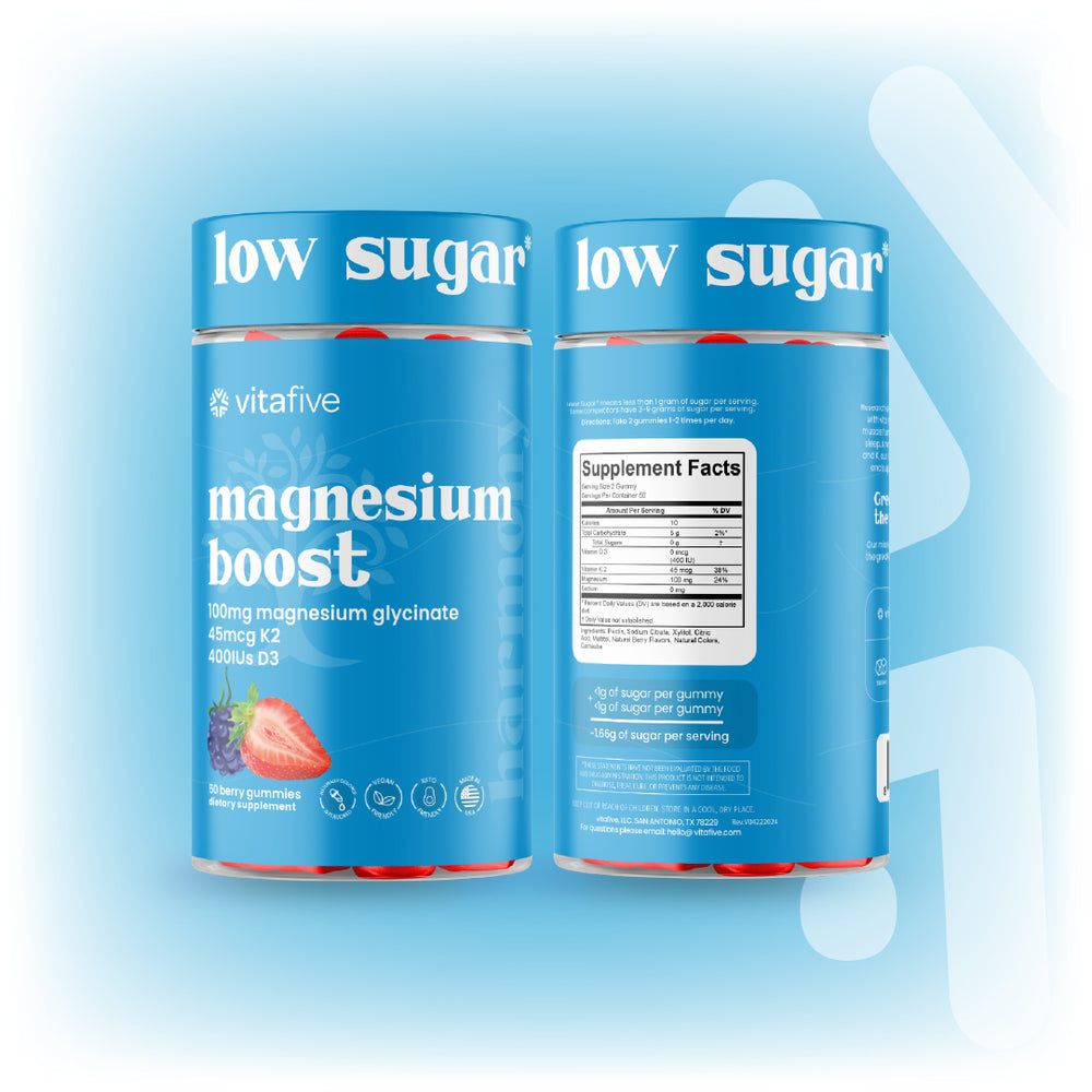 Low Sugar Magnesium Glycinate Gummies - Boost