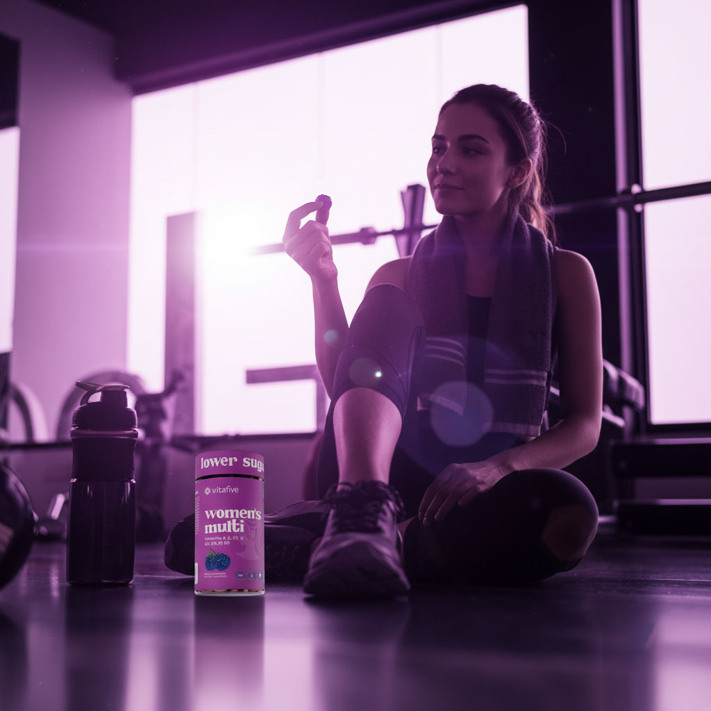 Elevate your wellness routine with our low sugar women's multivitamin gummies! Each gummy contains essential nutrients tailored for women, including vitamin D and folic acid. Enjoy a great taste without the guilt—gluten-free, vegan, and made with natural ingredients!