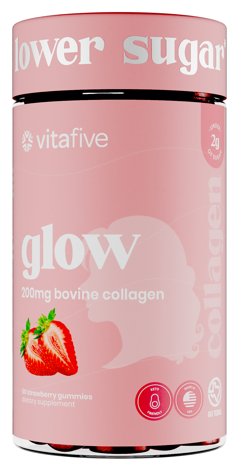 Rejuvenate your beauty with our Low Sugar Bovine Collagen Gummies! Enjoy 200mg of hydrolyzed collagen in delicious gummies—only 2g of sugar per serving!