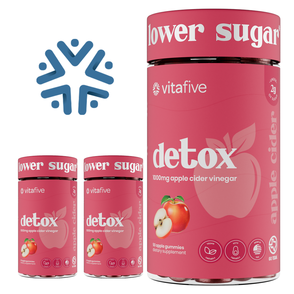 Low Sugar Apple Cider Vinegar Gummies - Cleanse & Detox vitafive