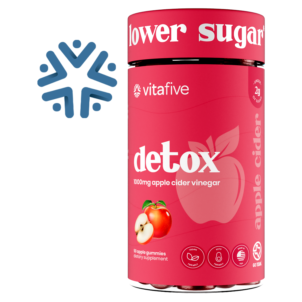 Detox - 1000mg - Apple Cider Vinegar - Low Sugar Gummies vitafive
