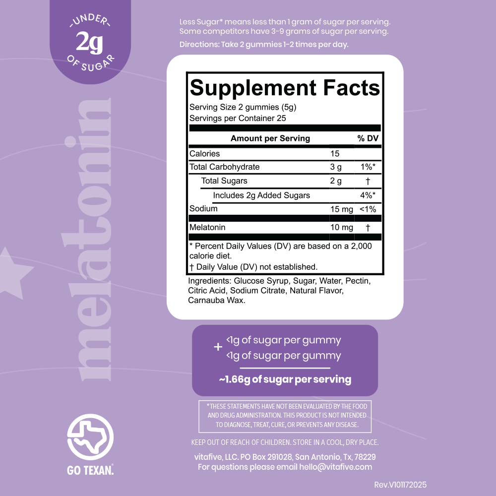 Low Sugar Melatonin Gummies - Sleep vitafive